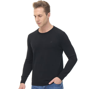  Rundhals Baumwoll Warme Sweater 