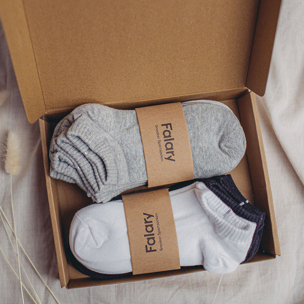 Falary 10 Paar Active Sneakersocken  für Herren aus Bio-Baumwolle